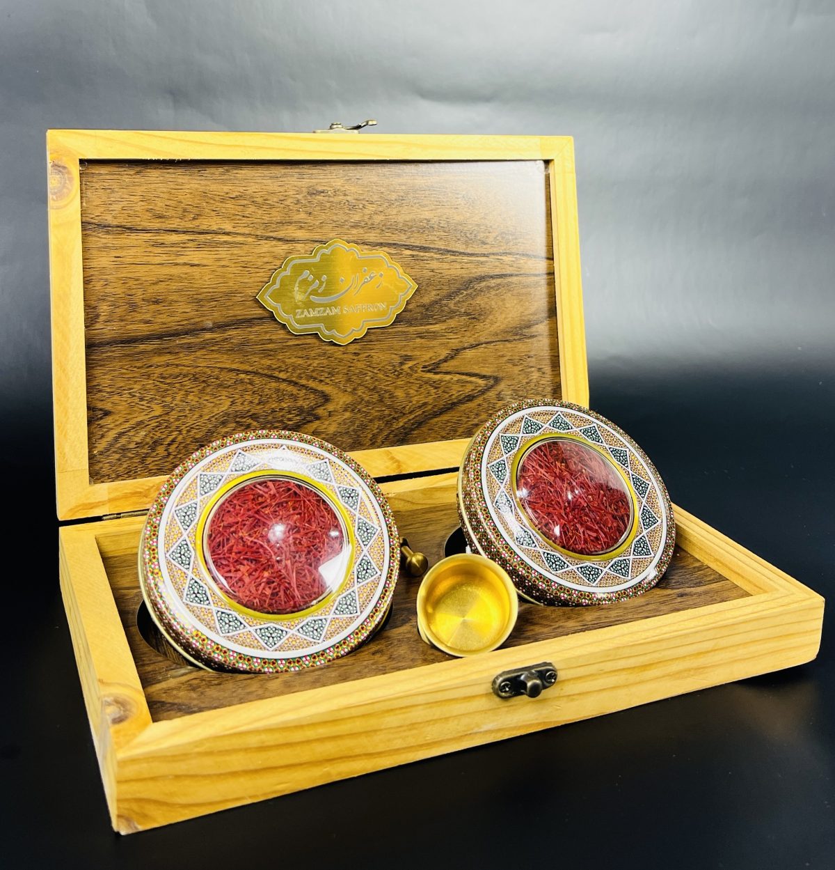 ⁦باكس هدية خشبي خاتم مع هاون⁩ - الصورة ⁦3⁩