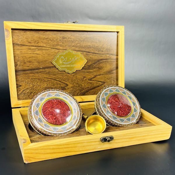 باكس هدية خشبي خاتم مع هاون