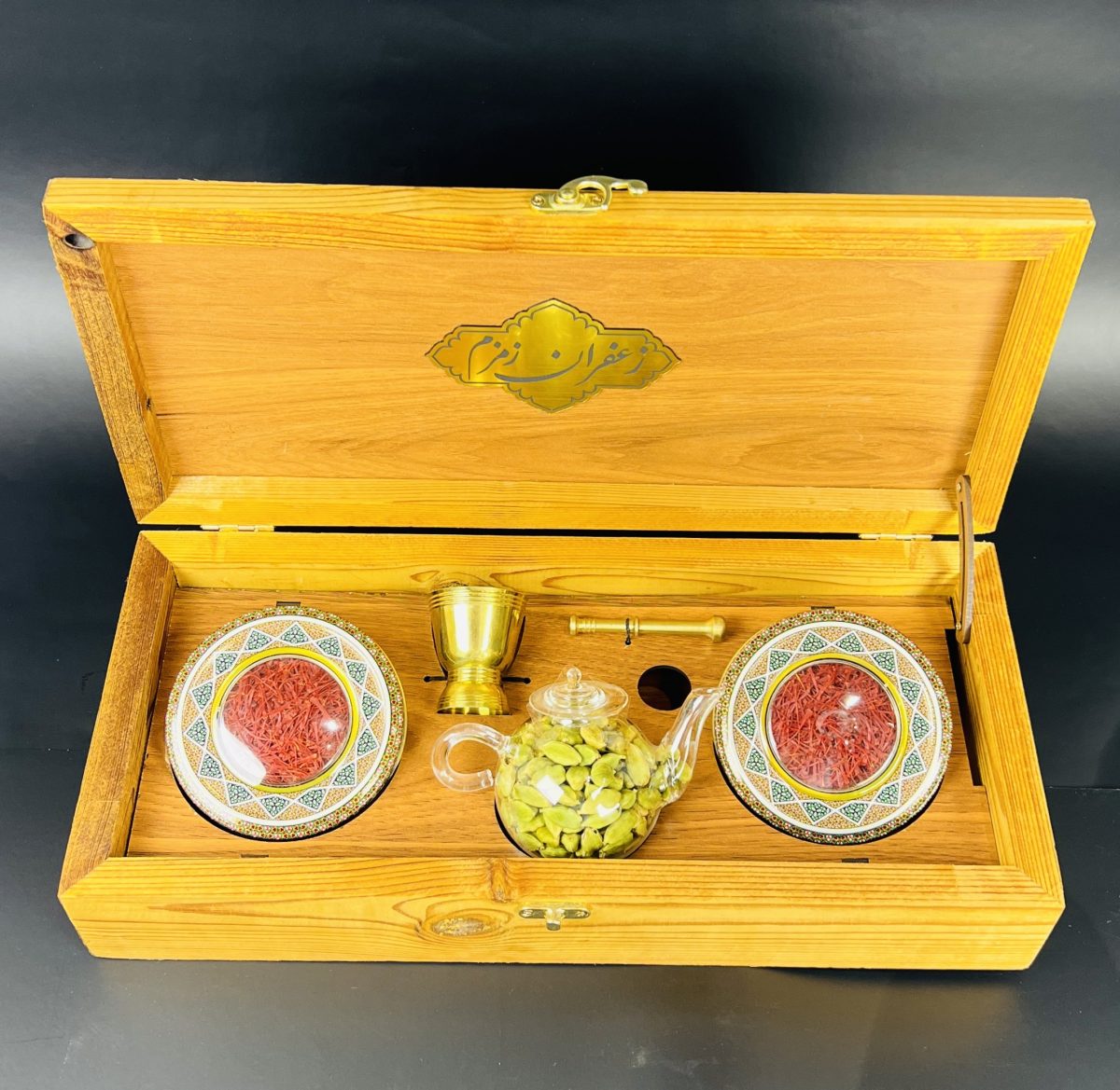 Wooden Gift Box – 2 Khatam & Teapot - Image 5