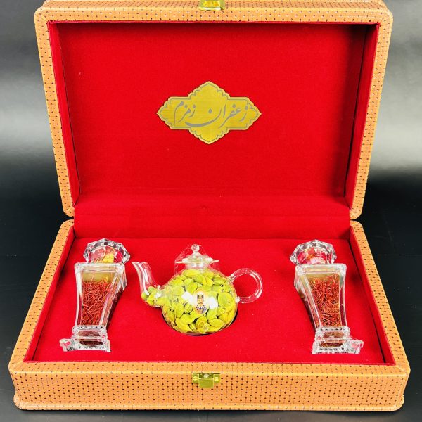 باكس جلدي 2 برليان مع إبريق